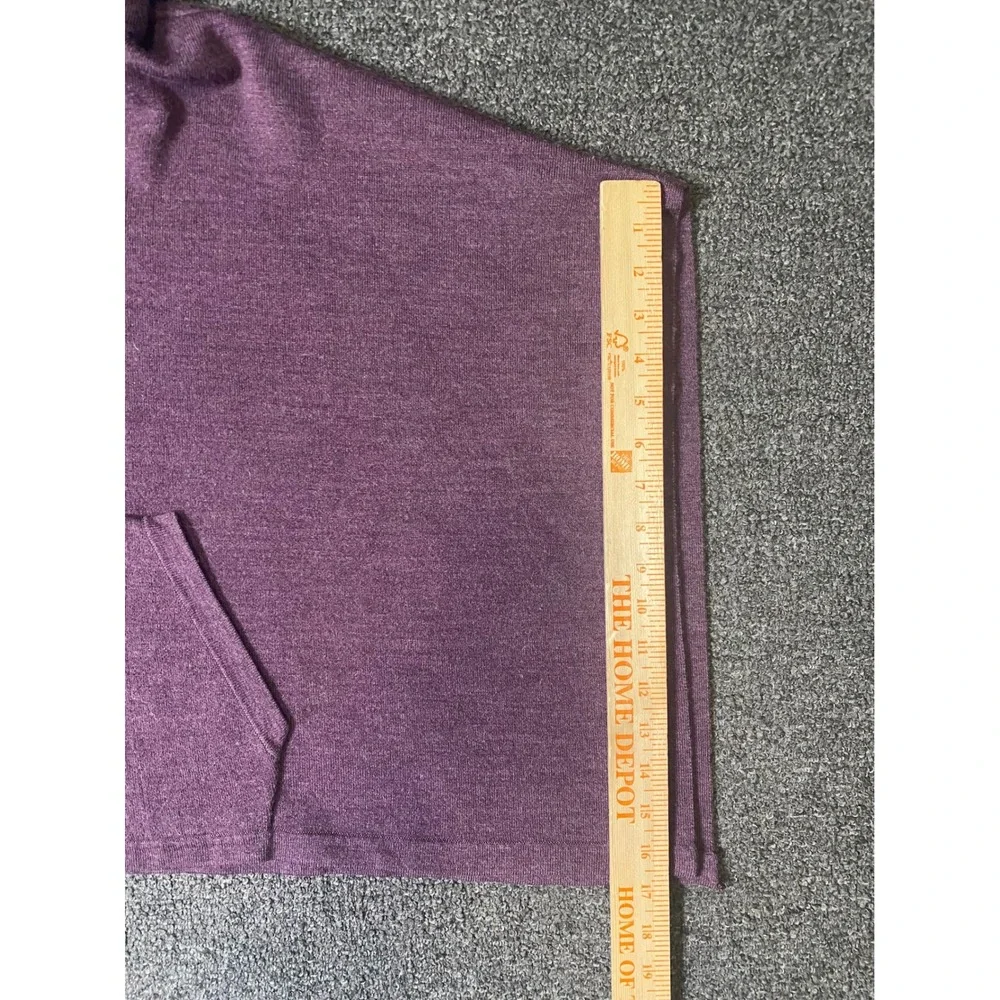 Lululemon Poncho Hoodie Black Cherry Womens O/S Merino Wool Kangaroo Pocket READ